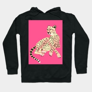 Leopard cheetah on pink Hoodie